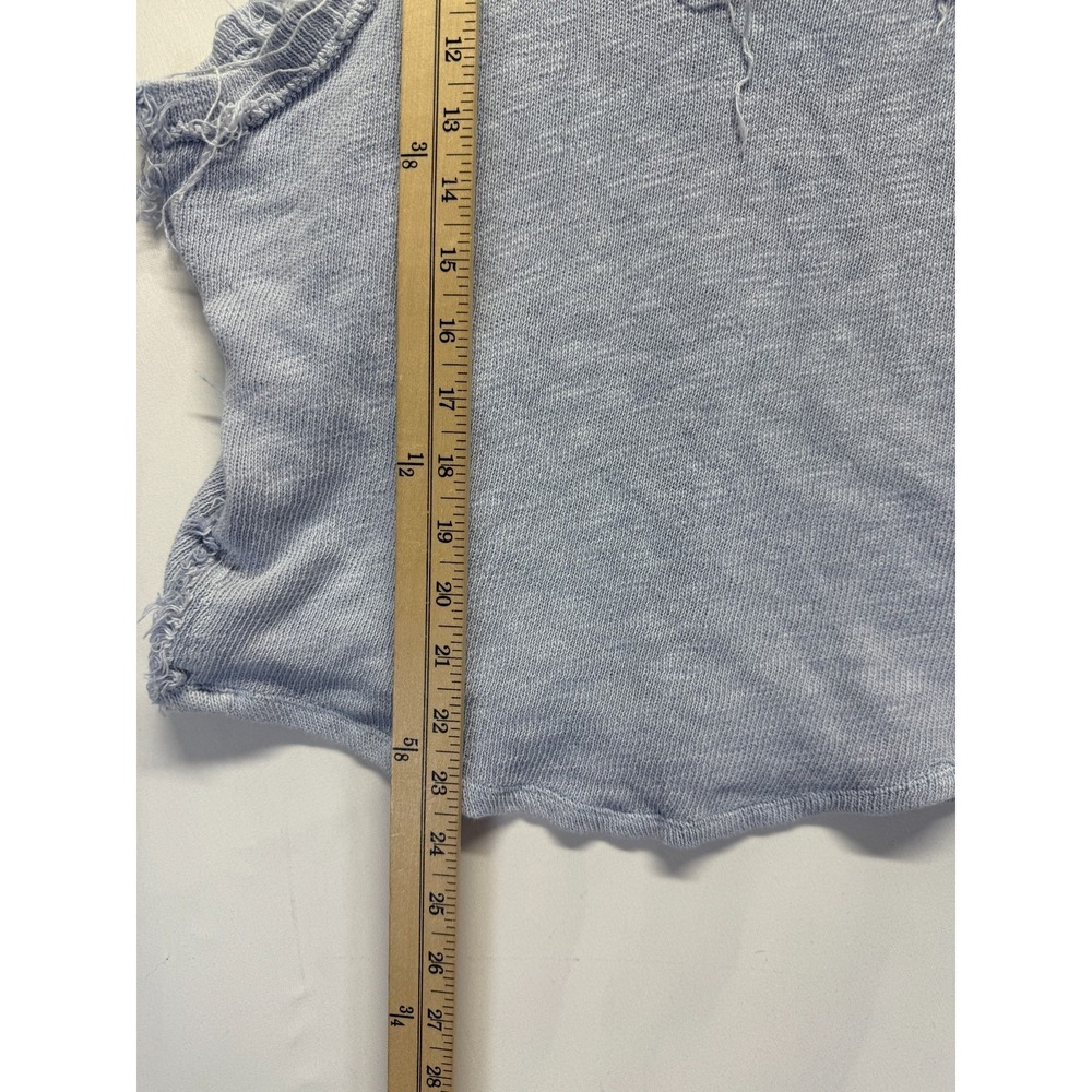 Free People Light Blue Distressed Ribbed Tank - Picture 11 of 11